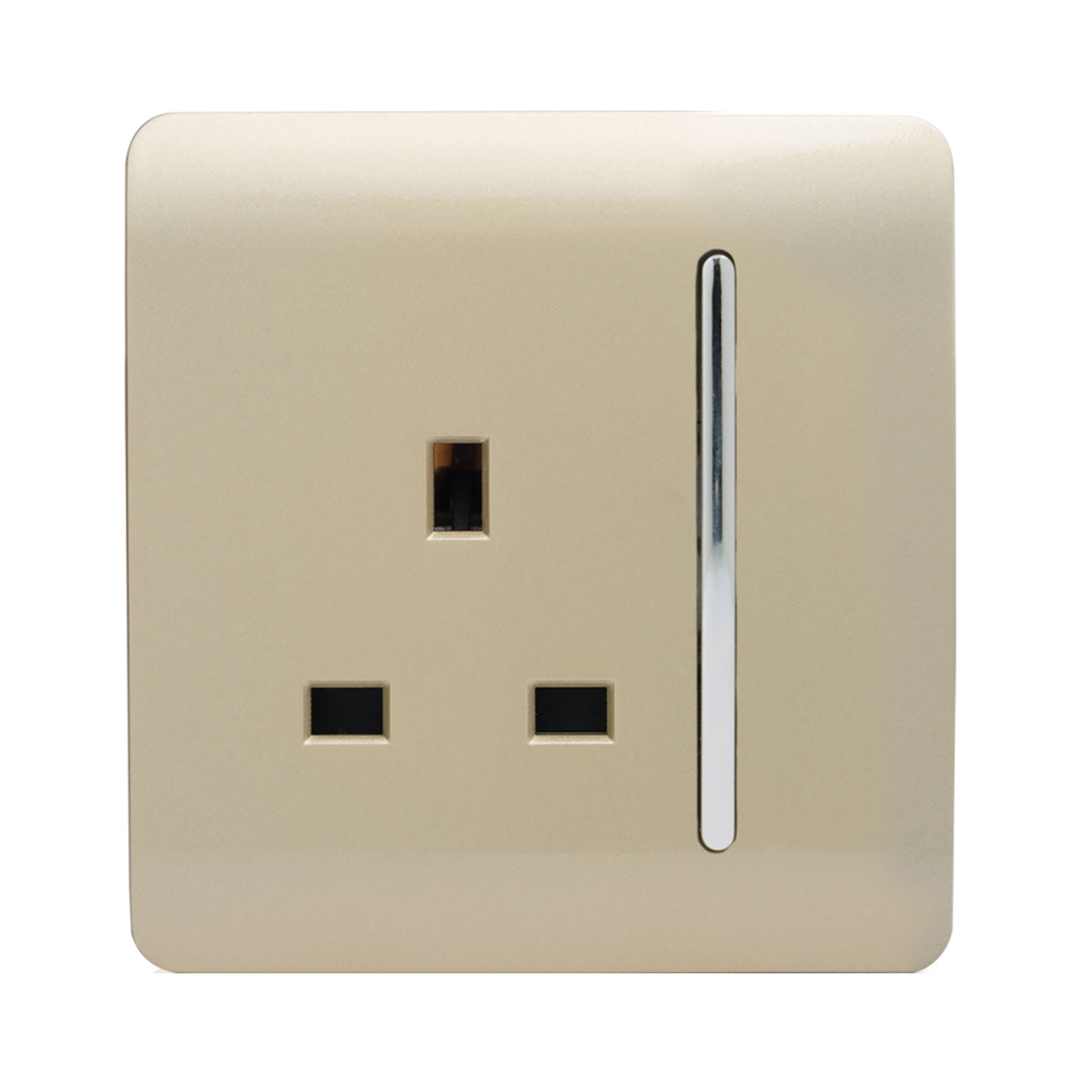 1 Gang 13Amp Switched Single Socket Champagne Gold ART-SKT13GO  Trendi Champagne Gold